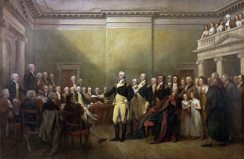 John Trumbull General George Washington Resigning his Commission oil painting picture